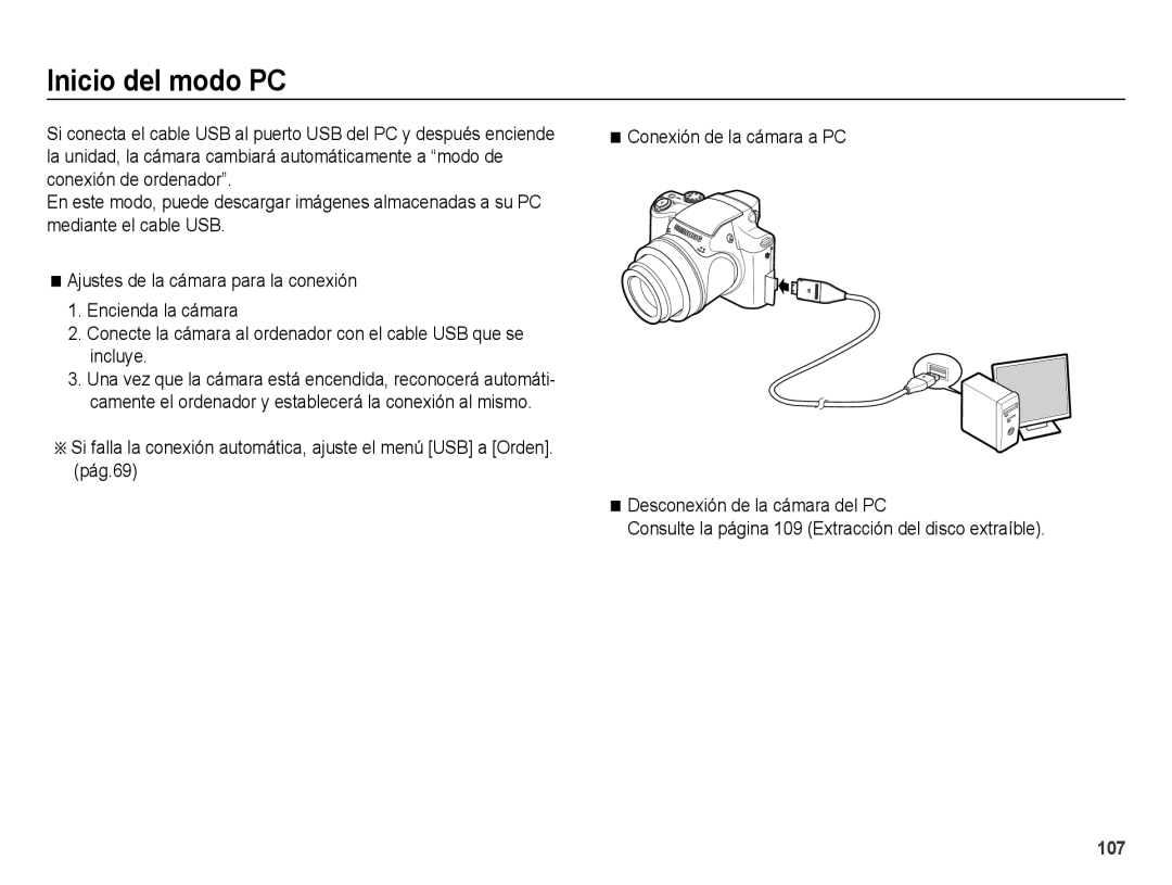 Samsung EC-WB5000BPBE1, EC-WB5000APB manual Inicio del modo PC 