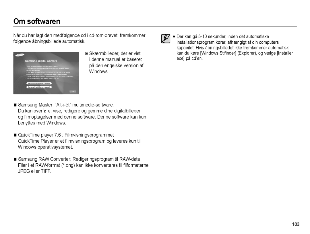 Samsung EC-WB5000BPBE2 manual Om softwaren 