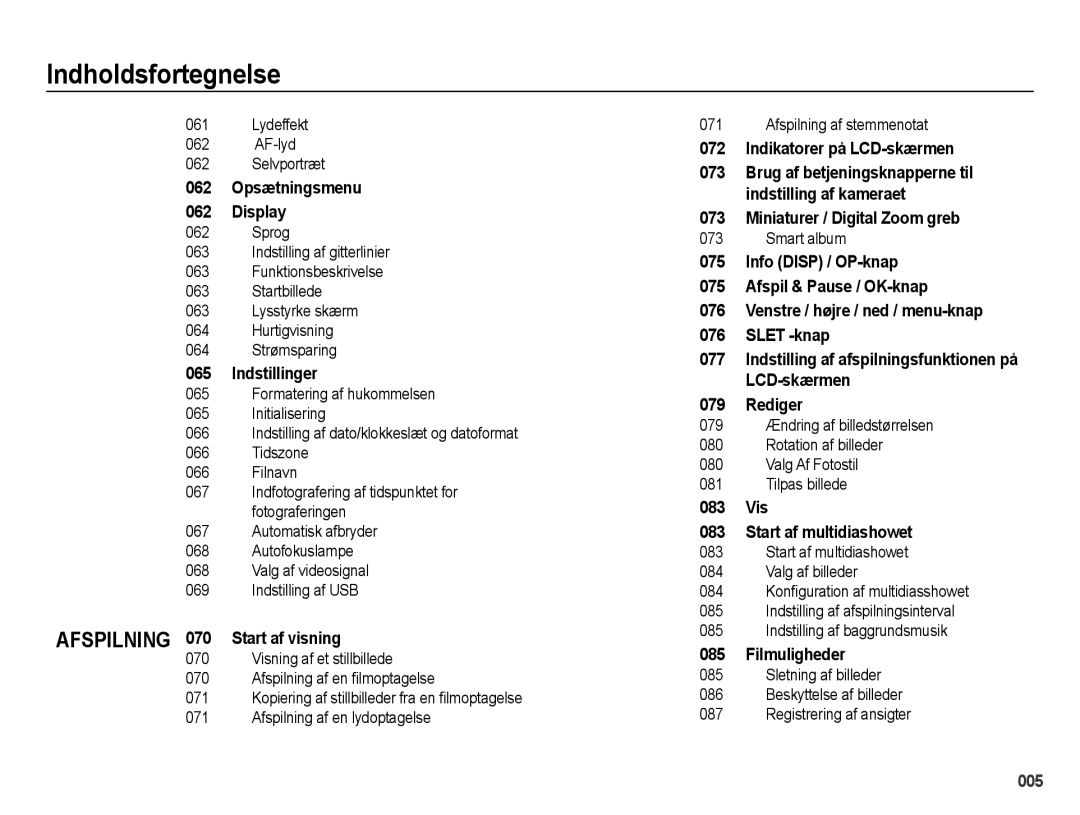 Samsung EC-WB5000BPBE2 manual Lydeffekt AF-lyd Selvportræt, Smart album 