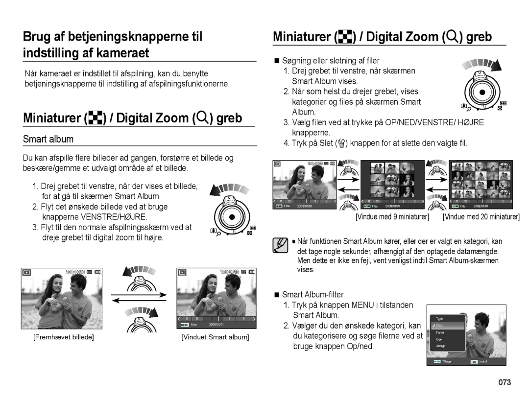 Samsung EC-WB5000BPBE2 manual Miniaturer º / Digital Zoom í greb, Smart album 