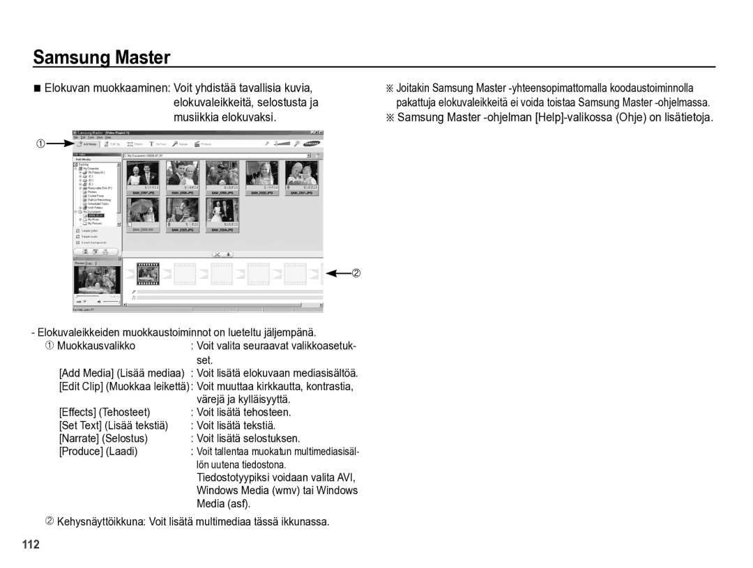 Samsung EC-WB5000BPBE2 manual Set, Värejä ja kylläisyyttä, Lön uutena tiedostona, Media asf 