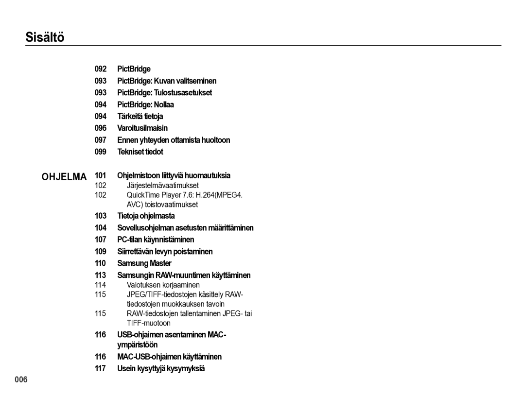 Samsung EC-WB5000BPBE2 manual 102 Järjestelmävaatimukset, Valotuksen korjaaminen 