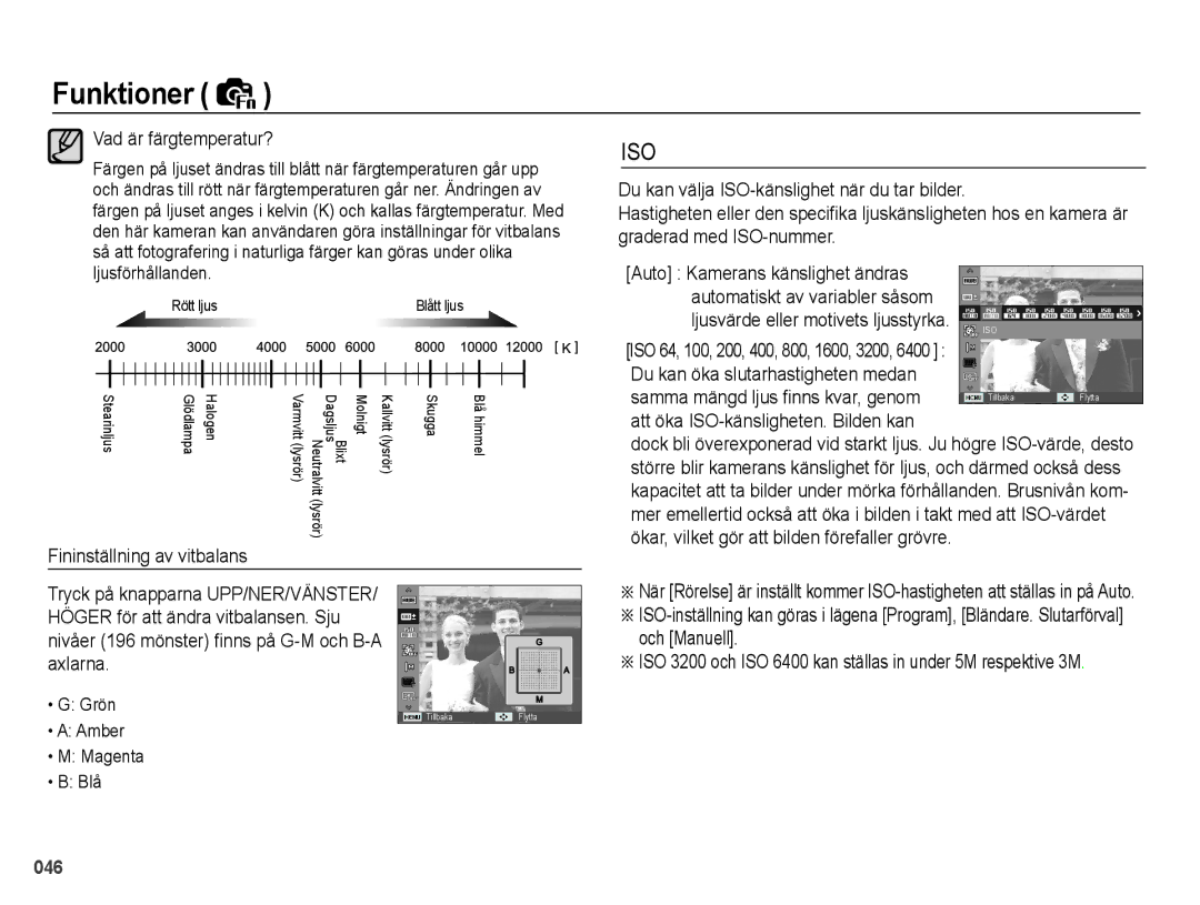 Samsung EC-WB5000BPBE2 manual Vad är färgtemperatur?, Fininställning av vitbalans, Att öka ISO-känsligheten. Bilden kan 