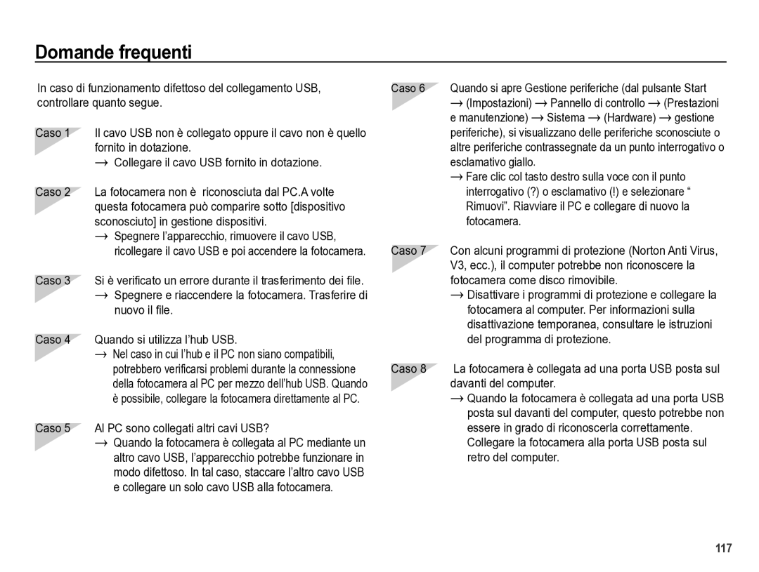 Samsung EC-WB5000BPBIT manual Domande frequenti 