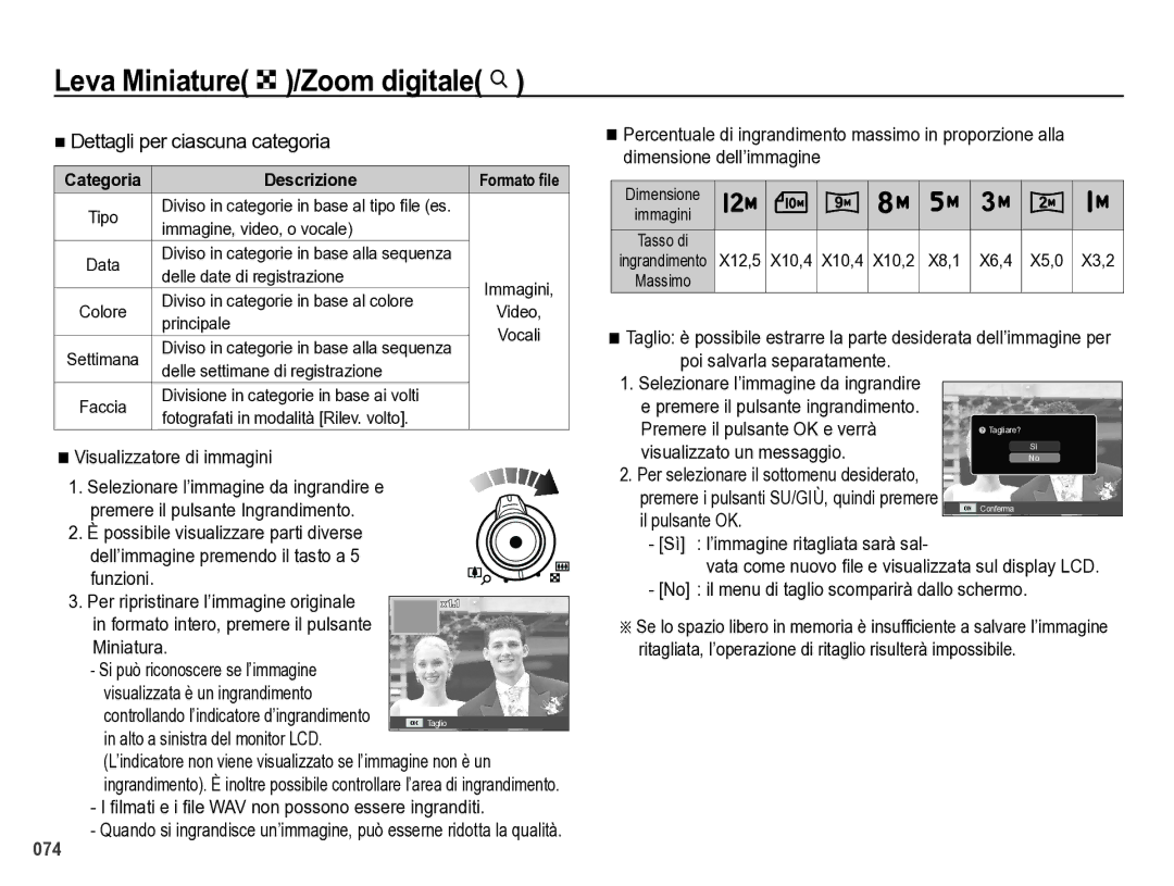 Samsung EC-WB5000BPBIT manual Premere il pulsante OK e verrà, Visualizzato un messaggio, Il pulsante OK 