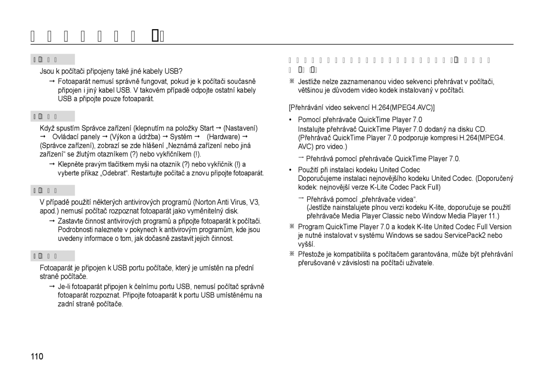 Samsung EC-WB500BBP/E3, EC-WB500ABP/E3 manual 110 