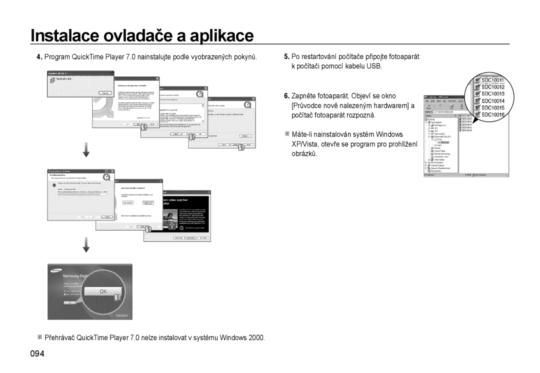 Samsung EC-WB500BBP/E3, EC-WB500ABP/E3 manual 094, Zapněte fotoaparát. Objeví se okno 