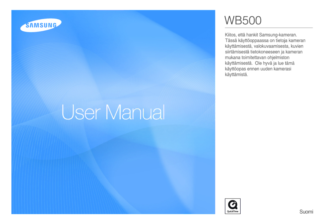 Samsung EC-WB500BBA/E2, EC-WB500BBP/E2, EC-WB500ABP/E2 manual Suomii 
