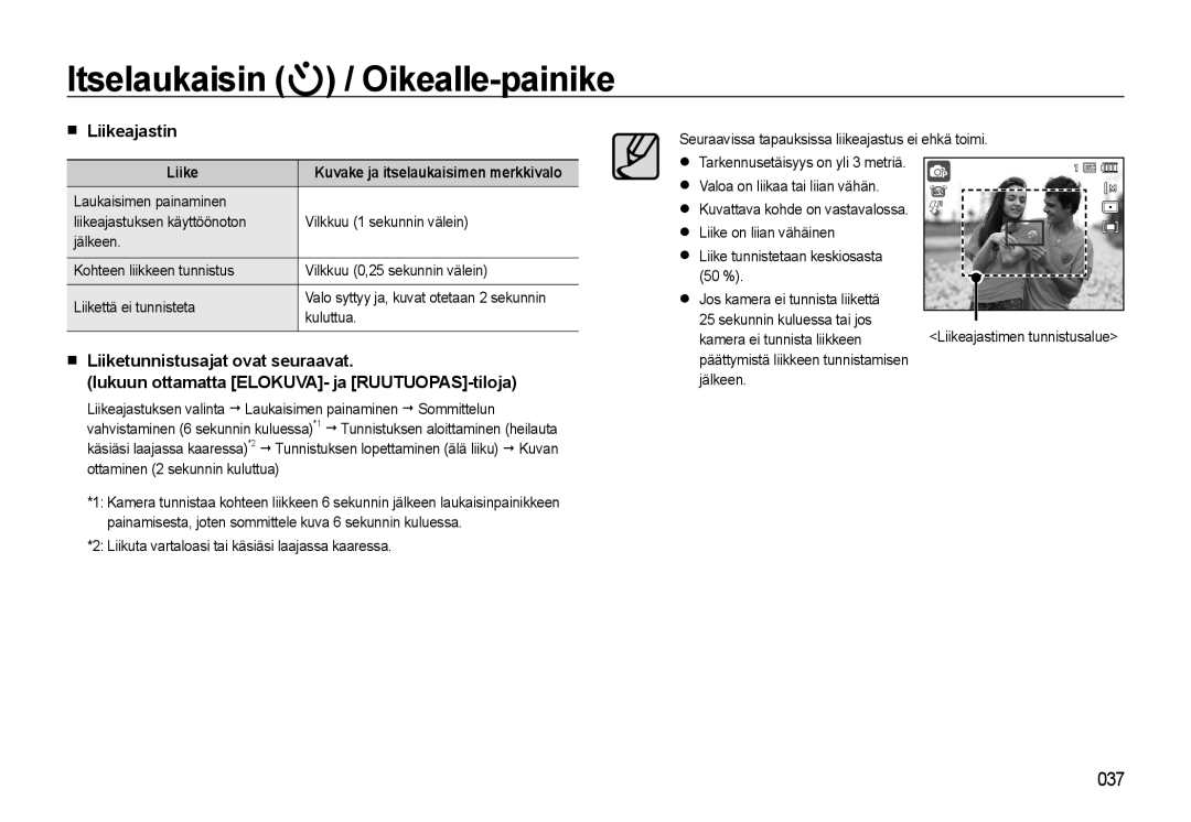 Samsung EC-WB500ABP/E2, EC-WB500BBP/E2, EC-WB500BBA/E2 manual Liikeajastin 