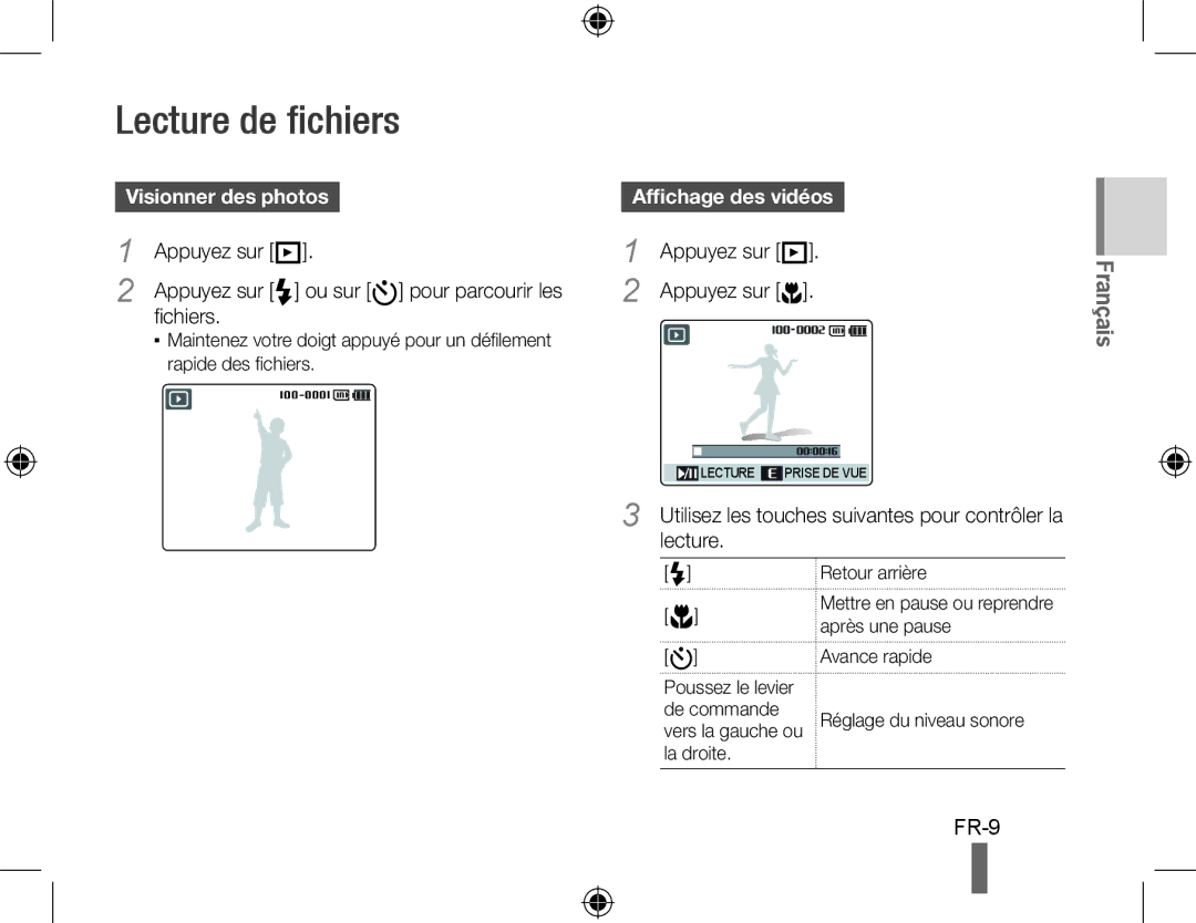 Samsung EC-WB500BBA/E3, EC-WB500BBP/FR, EC-WB510BBP/FR, EC-WB500ABP/GB manual Lecture de fichiers, Visionner des photos 