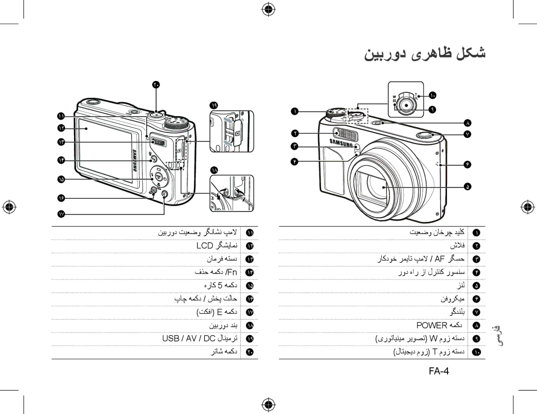 Samsung EC-WB500BBA/E2, EC-WB500BBP/FR, EC-WB510BBP/FR, EC-WB500ABP/GB, EC-WB500ABP/FR, EC-WB500BBP/IT نیبرود یرهاظ لکش, FA-4 