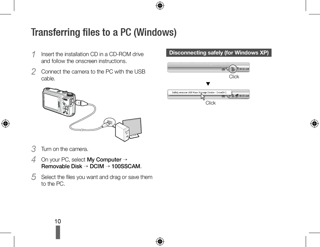 Samsung EC-WB500ABP/E1 manual Transferring files to a PC Windows, Select the files you want and drag or save them to the PC 