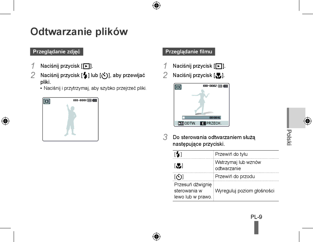 Samsung EC-WB500ABP/E2, EC-WB500BBP/FR, EC-WB510BBP/FR manual Odtwarzanie plików, Przeglądanie zdjęć, Przeglądanie filmu 