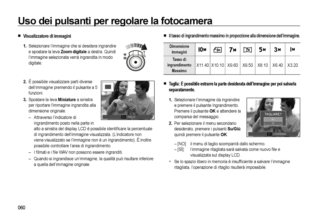 Samsung EC-WB500BBA/IT Visualizzatore di immagini, Separatamente, 060, X11.40 X10.10 X9.60 X9.50 X8.10 X6.40, Funzioni 