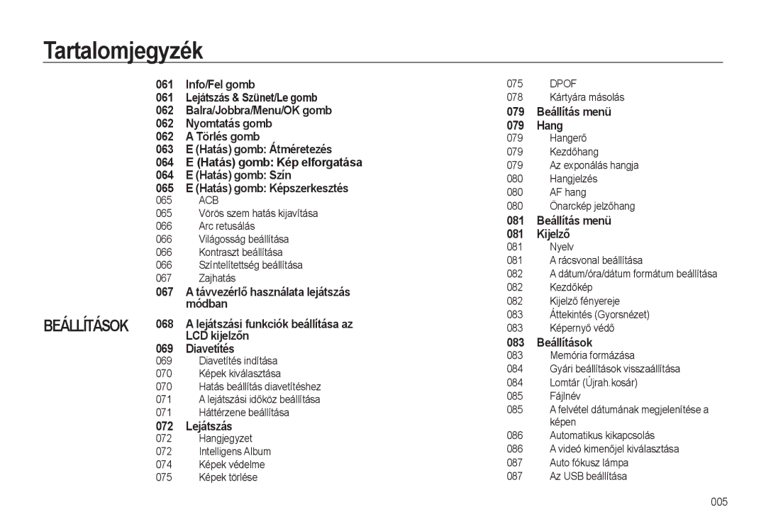 Samsung EC-WB500ABA/E3 manual 067 a távvezérlő használata lejátszás módban, 068, LCD kijelzőn Diavetítés, 072 Lejátszás 