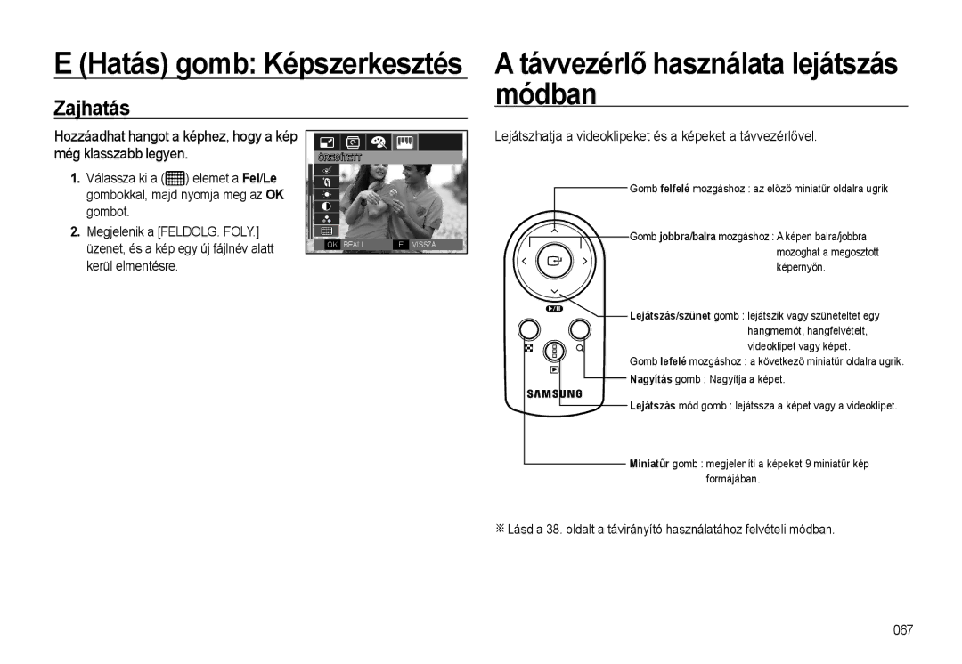 Samsung EC-WB500BBP/E3, EC-WB500BBP/IT manual Módban, Zajhatás, Hozzáadhat hangot a képhez, hogy a kép még klasszabb legyen 