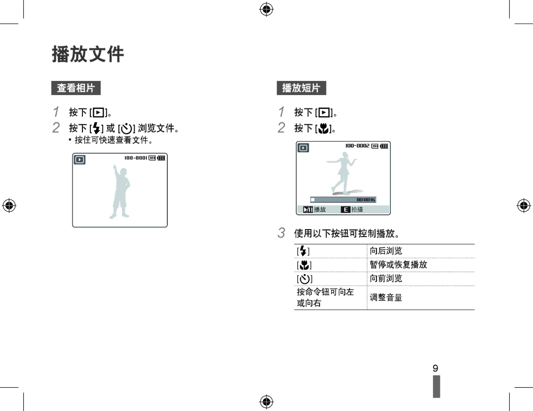 Samsung EC-WB500BBP/IT, EC-WB500BBA/IT, EC-WB500ABA/IT, EC-WB500BBA/E1, EC-WB500ABP/E3, EC-WB500BBP/E3, EC-WB500ABA/E3 播放文件 