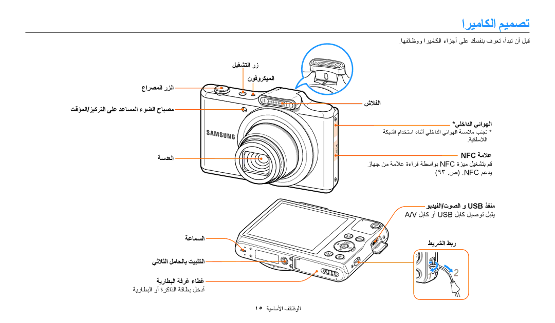 Samsung EC-WB50FZDDWZA manual اريماكلا ميمصت, اهفئاظوو اريماكلا ءازجأ ىلع كسفنب فرعت ،أدبت نأ لبق, شلافلا يلخادلا يئاوهلا 