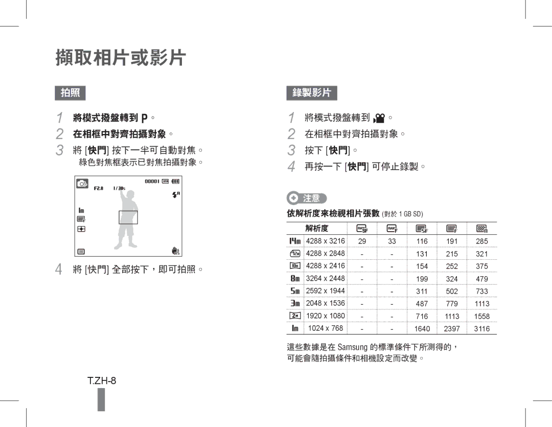 Samsung EC-WB5500BPBE3, EC-WB5500BPAE1, EC-WB5500BPBE1, EC-WB5500BPBIT, EC-WB5500BPASA, EC-WB5500BPBIL, EC-WB5500BPBSA 擷取相片或影片 