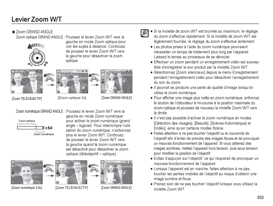 Samsung EC-WB5500BPAE1, EC-WB5500BPBE1 manual Zoom Grand Angle 