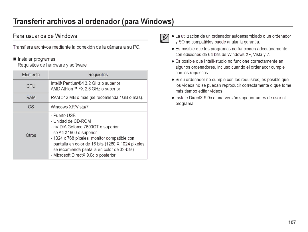 Samsung EC-WB5500BPAE1, EC-WB5500BPBE1 manual Transferir archivos al ordenador para Windows, Para usuarios de Windows 