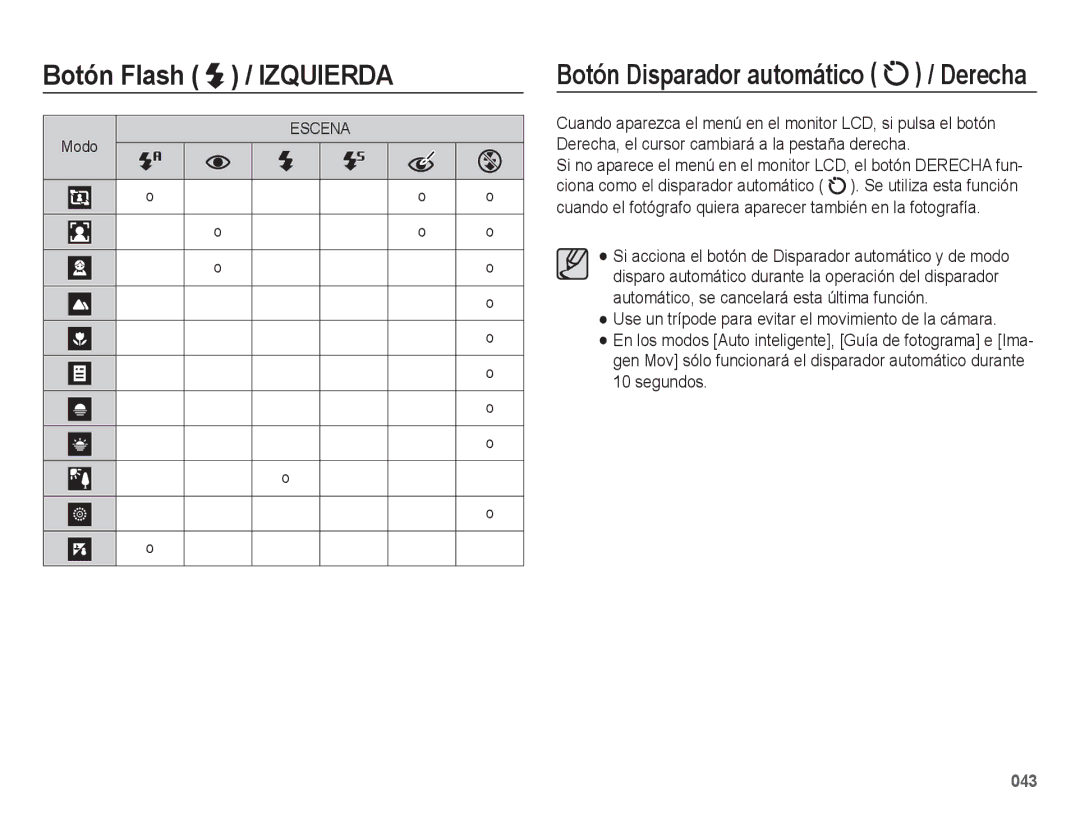 Samsung EC-WB5500BPAE1, EC-WB5500BPBE1 manual Botón Flash, Automático, se cancelará esta última función 