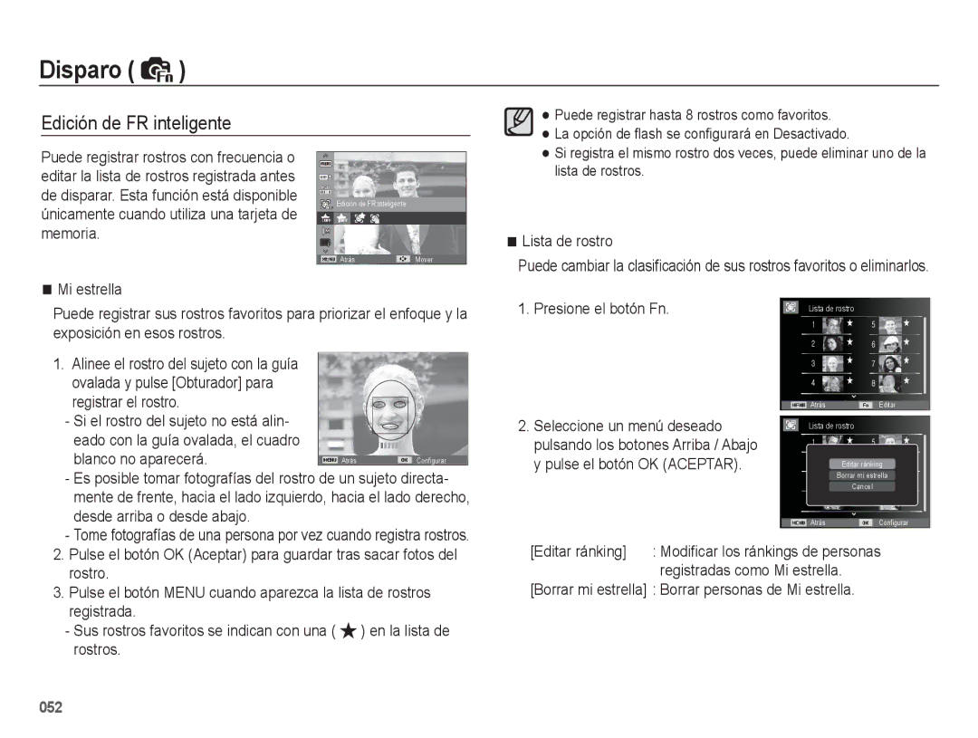 Samsung EC-WB5500BPBE1, EC-WB5500BPAE1 manual Edición de FR inteligente 