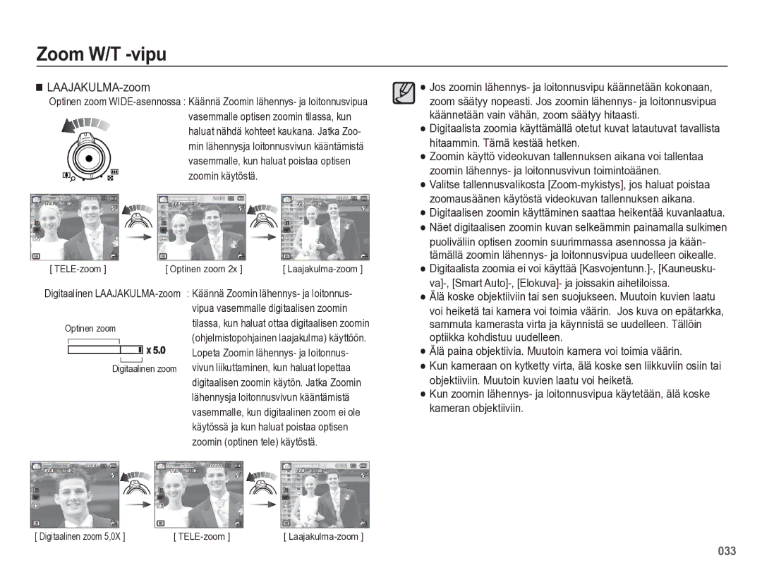 Samsung EC-WB5500BPBE2 manual LAAJAKULMA-zoom 