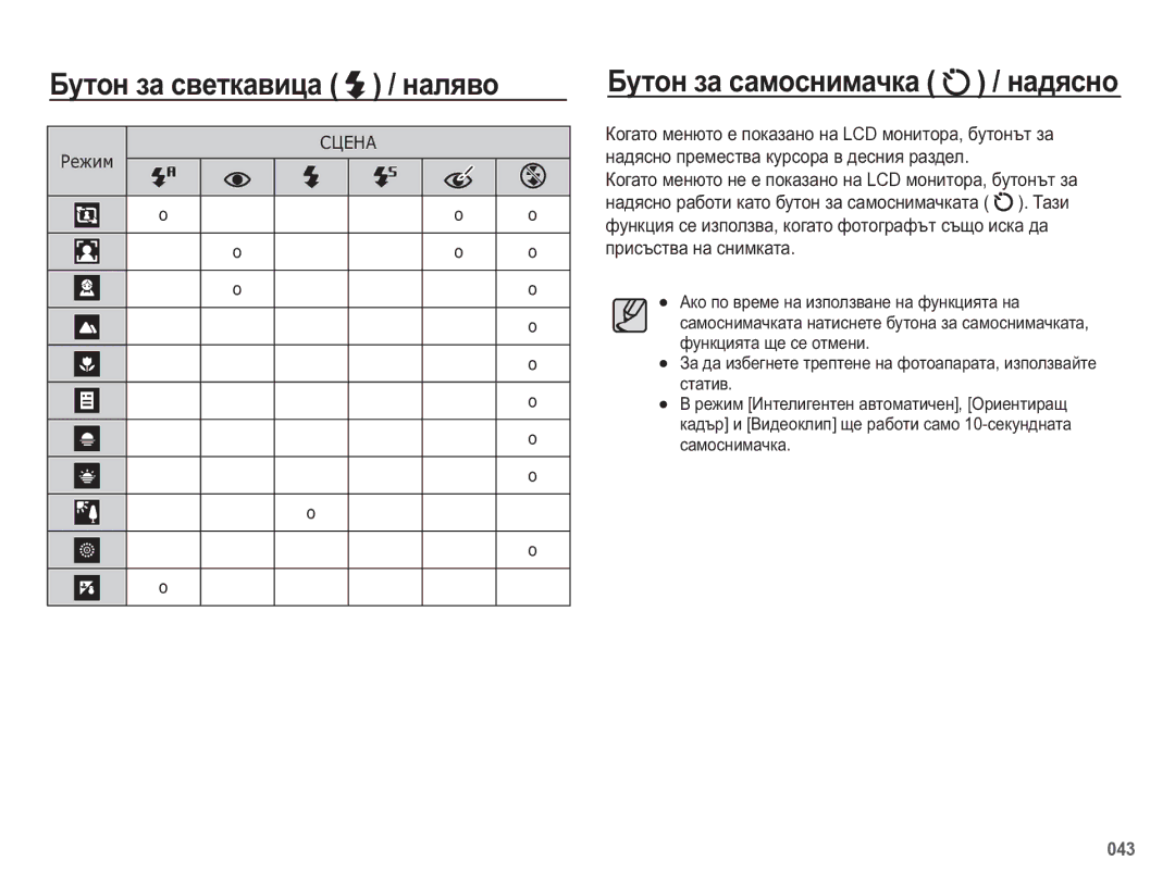 Samsung EC-WB5500BPBE3 manual Ȼɭɬɨɧ ɡɚ ɫɜɟɬɤɚɜɢɰɚ ɧɚɥɹɜɨ Ȼɭɬɨɧ ɡɚ ɫɚɦɨɫɧɢɦɚɱɤɚ ɧɚɞɹɫɧɨ 