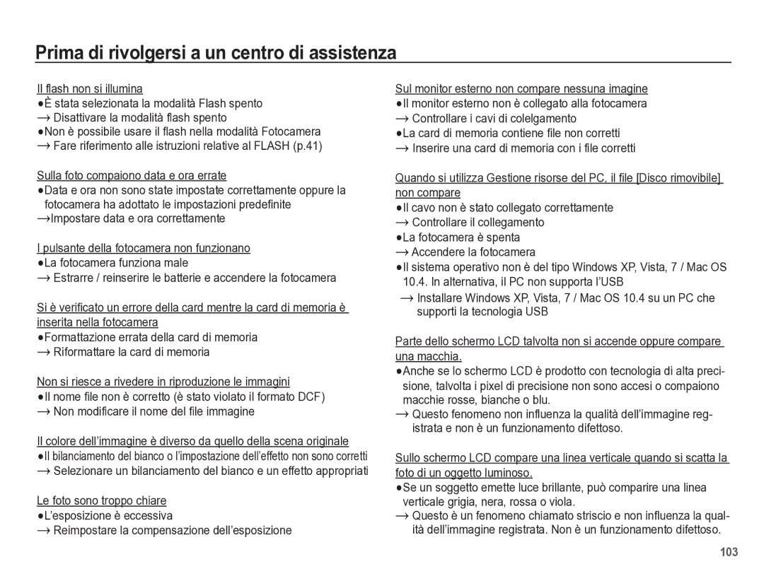 Samsung EC-WB5500BPBIT manual Il flash non si illumina, Reimpostare la compensazione dell’esposizione 