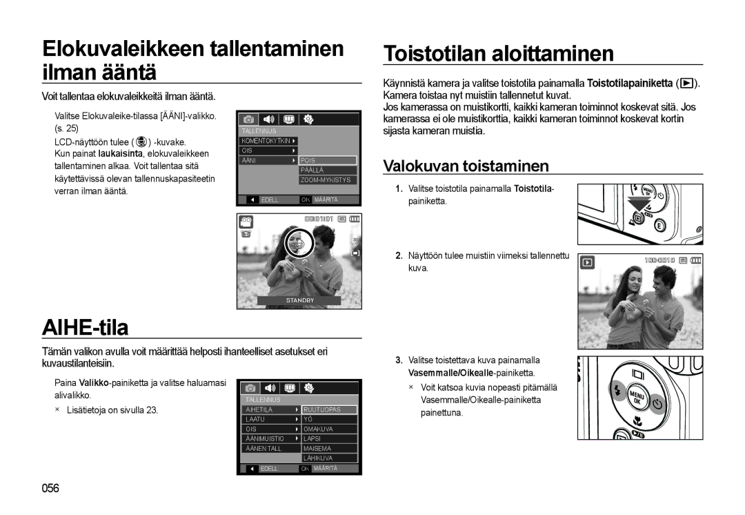 Samsung EC-WB550BBP/E2, EC-WB550ABP/E2 manual AIHE-tila, Valokuvan toistaminen, Kuva, Painettuna 