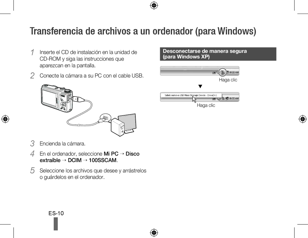 Samsung EC-WB550ABP/FR, EC-WB550BBP/FR, EC-WB560BBP/FR, EC-WB550BBP/IT Transferencia de archivos a un ordenador para Windows 