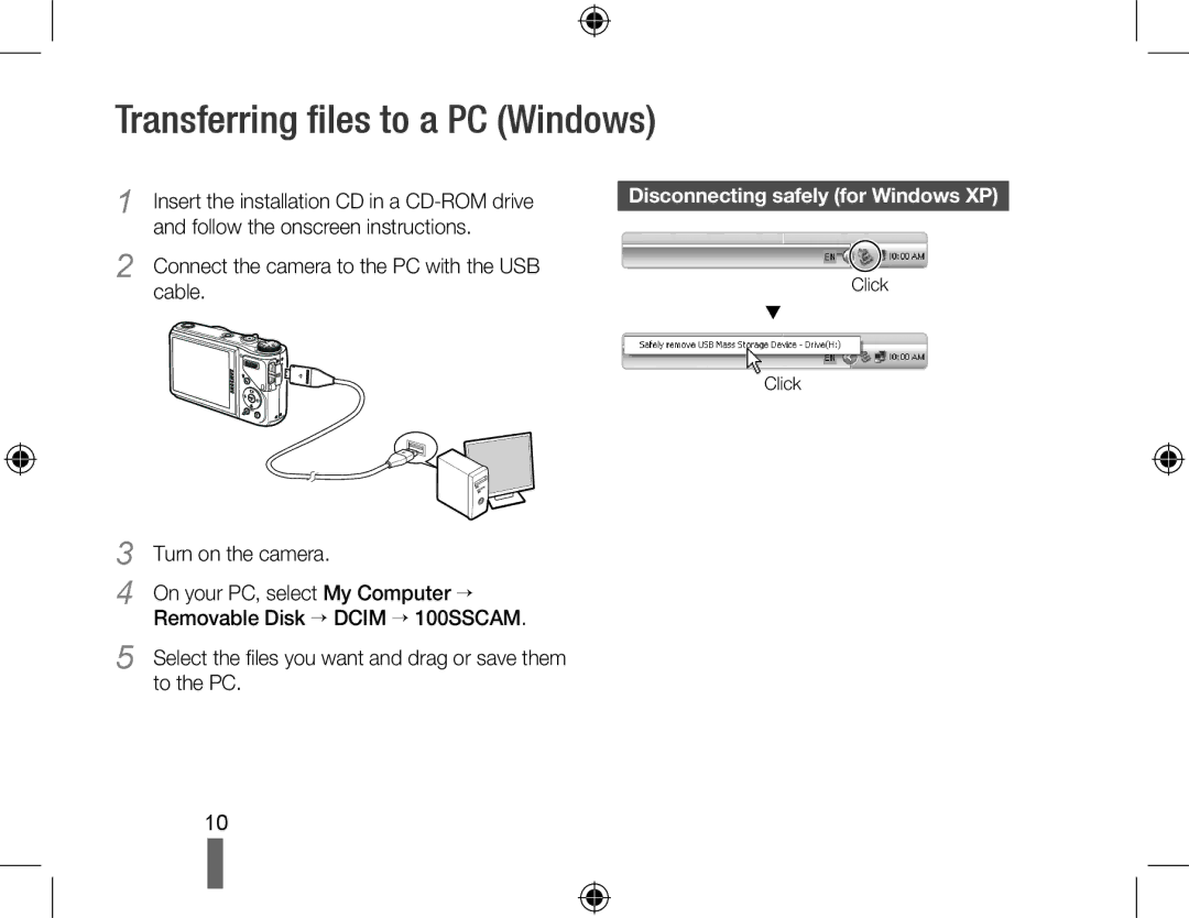 Samsung EC-WB550ABP/ME manual Transferring files to a PC Windows, Select the files you want and drag or save them to the PC 