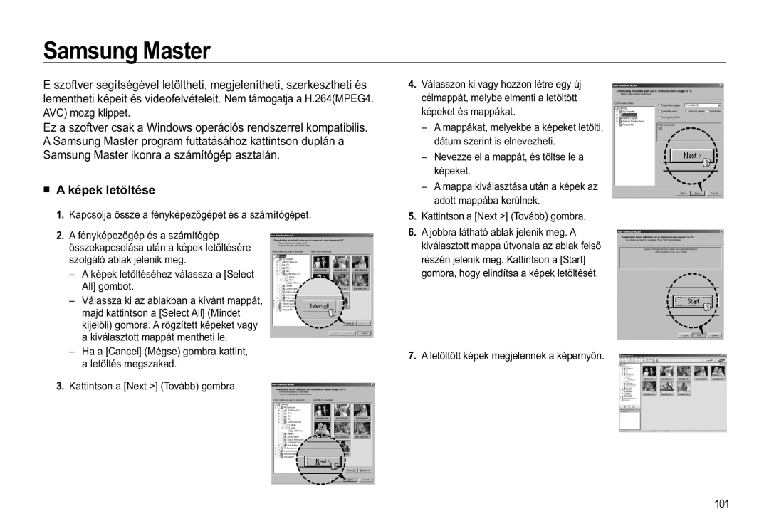 Samsung EC-WB550ABP/E3 manual 6DPVXQJ0DVWHU, „ $NpSHNOHWOWpVH,  .DSFVROMDVVHDIpQ\NpSHĘJpSHWpVDViPtWyJpSHW 