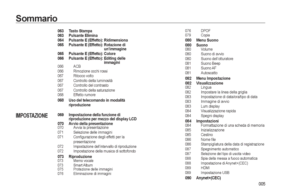 Samsung EC-WB550BBP/IT, EC-WB550BBP/E1, EC-WB550ABP/IT manual 005, 066, Acb 