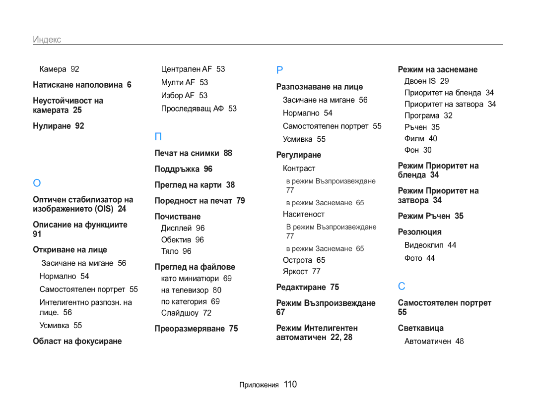 Samsung EC-WB650ZBPBE3, EC-WB650ZBPAE3 manual Ɂɧɞɟɤɫ 