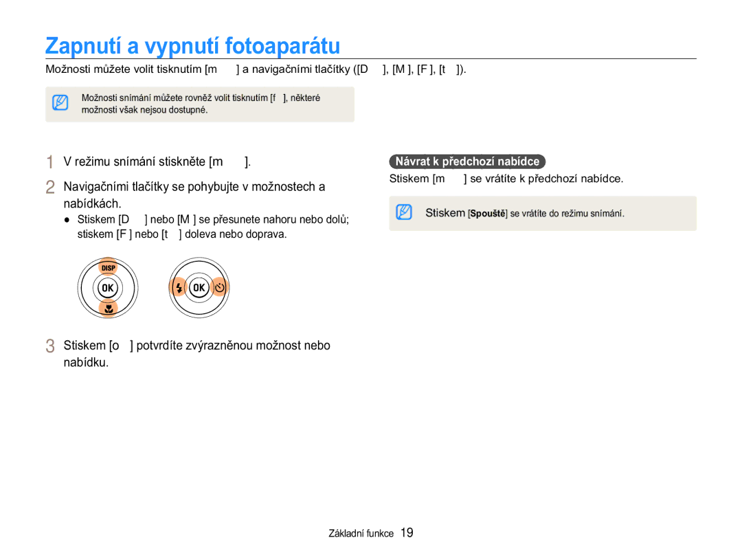 Samsung EC-WB650ZBPAE3, EC-WB650ZBPBE3 manual =DSQXWtDY\SQXWtIRWRDSDUiWX, UHåLPXVQtPiQtVWLVNQČWHm@, QDEtGNiFK 