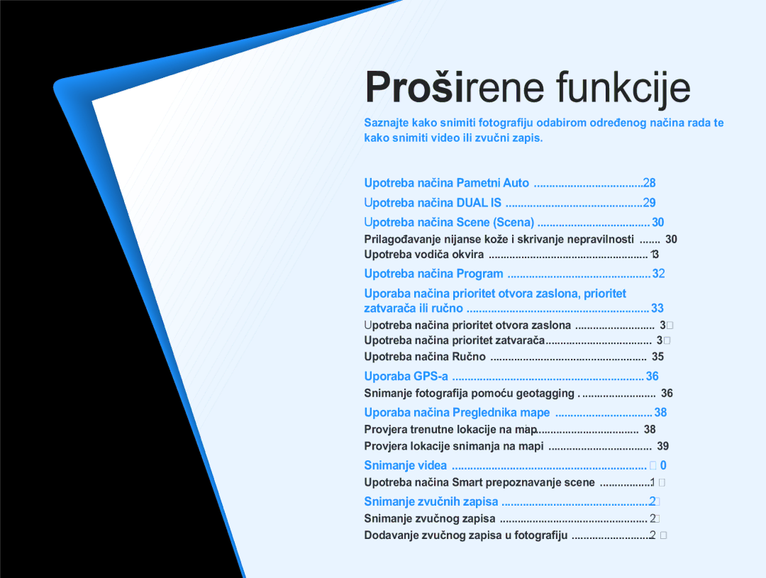 Samsung EC-WB650ZBPAE3, EC-WB650ZBPBE3 manual ProšiUHQHIXQNFLMH, NDNRVQLPLWLYLGHRLOLYXþQLDSLV 