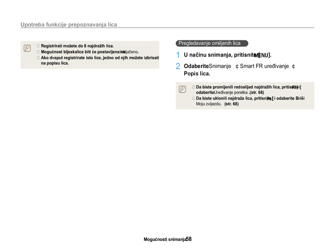 Samsung EC-WB650ZBPBE3, EC-WB650ZBPAE3 0RJXüQRVWLVQLPDQMD, 5HJLVWULUDWLPRåHWHGRQDMGUDåLKOLFD, QdSrslvxOlfd 