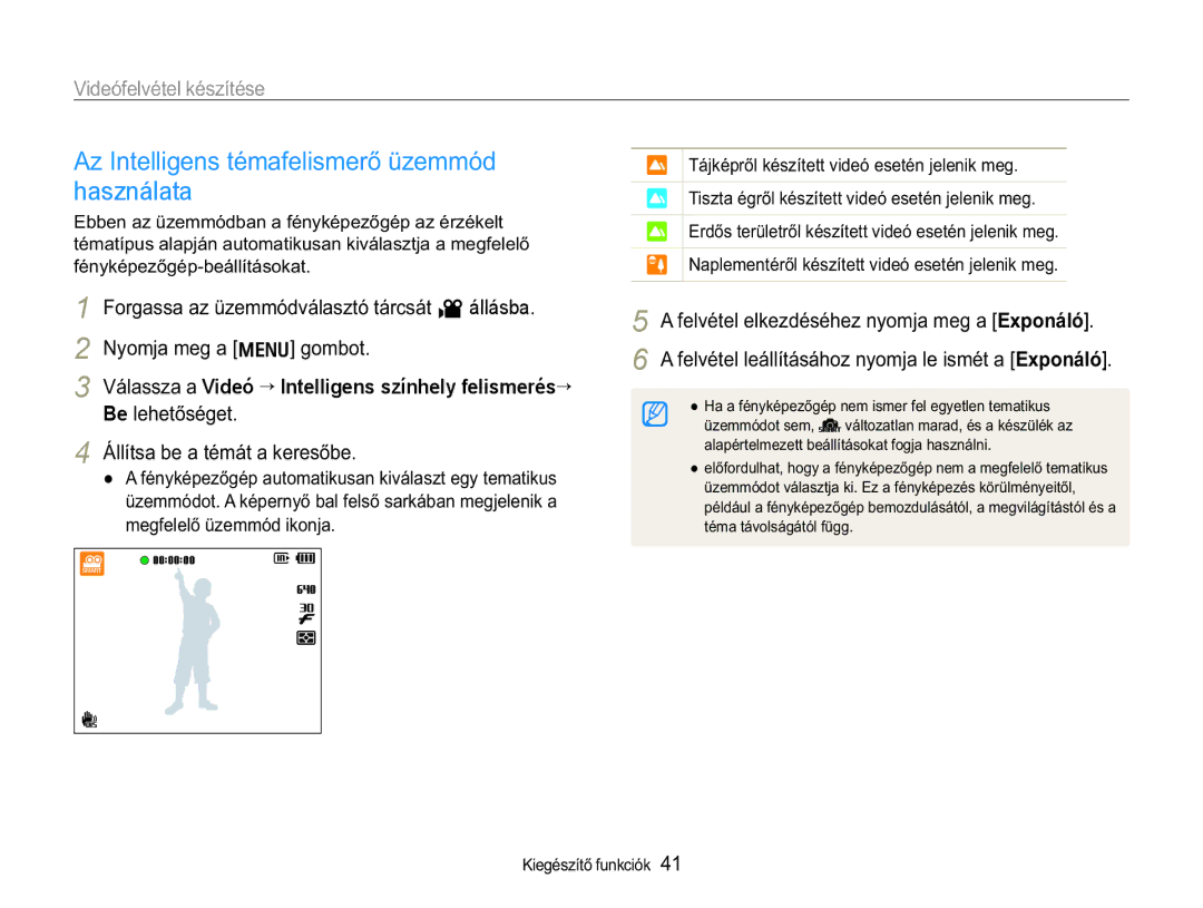 Samsung EC-WB650ZBPBE3, EC-WB650ZBPAE3 manual 9LGHyIHOYpWHONpVtWpVH, Be OHKHWĘVpJHW ÈOOtWVDEHDWpPiWDNHUHVĘEH 