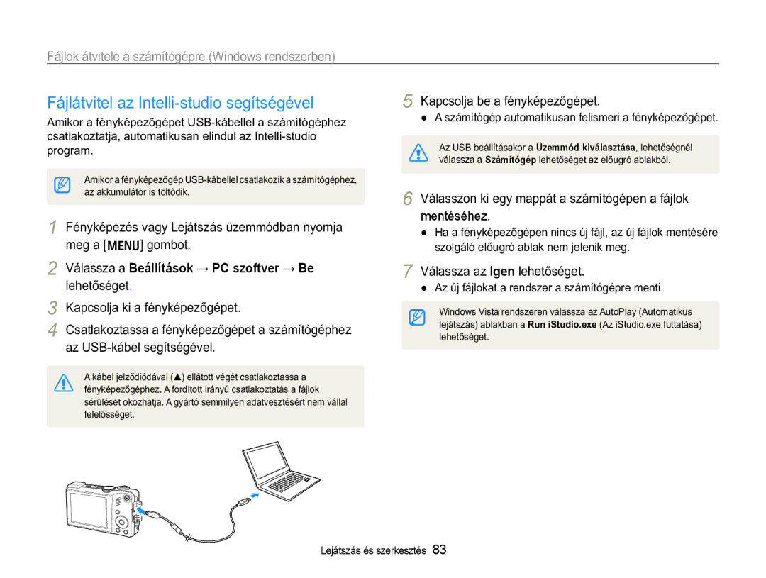 Samsung EC-WB650ZBPAE3 manual IMORNiWYLWHOHDViPtWyJpSUHLQGRZVUHQGVHUEHQ, 9iODVVDDBeállítások PC szoftver Be 