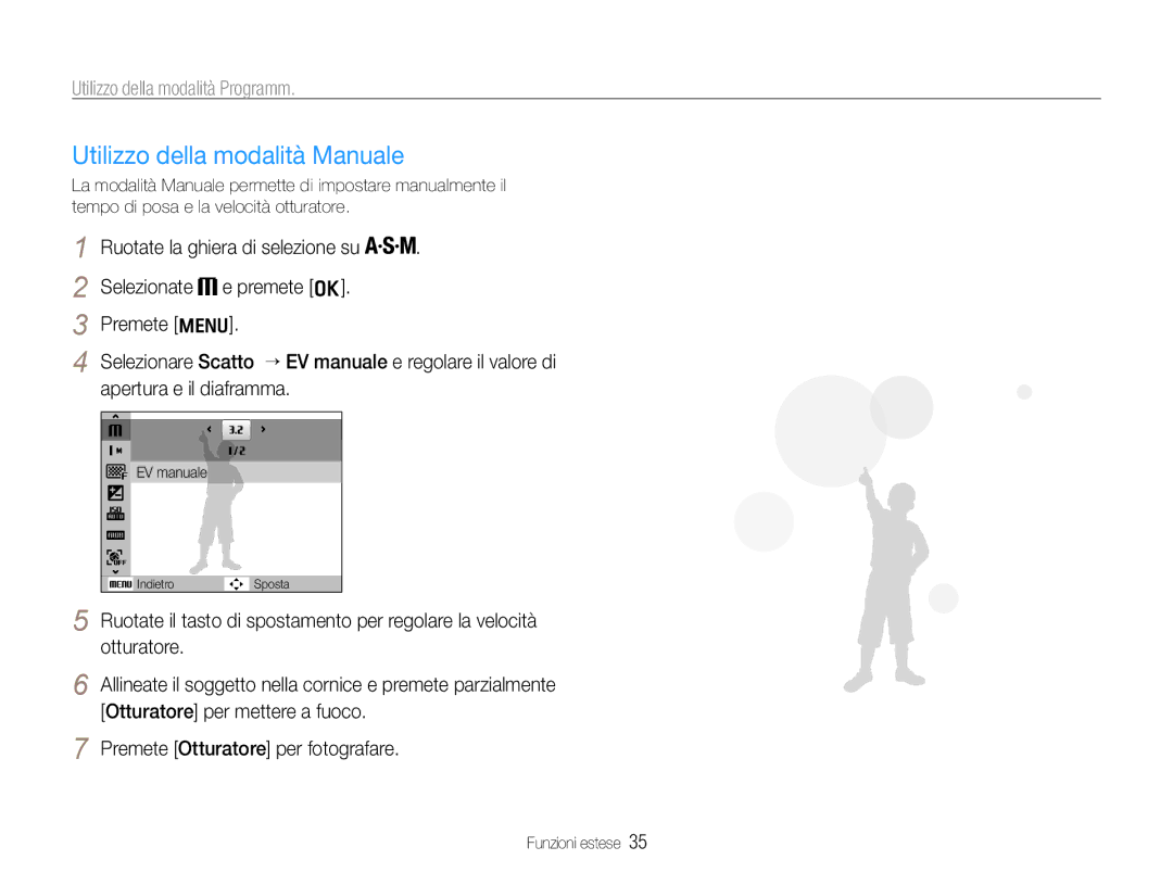 Samsung EC-WB650ZBPBE1, EC-WB650ZBPAE3, EC-WB650ZBPBIT manual Utilizzo della modalità Manuale, Apertura e il diaframma 