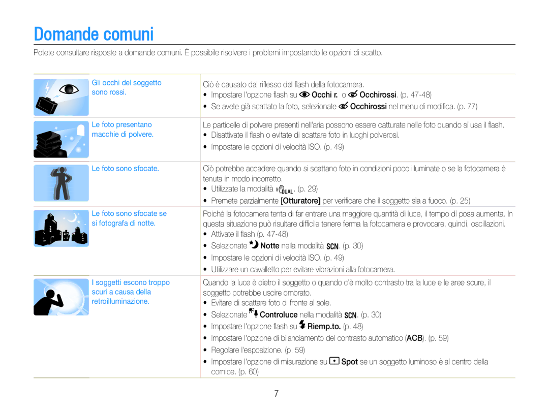 Samsung EC-WB650ZBPBE1, EC-WB650ZBPAE3, EC-WB650ZBPBIT, EC-WB650ZBPAIT manual Domande comuni 