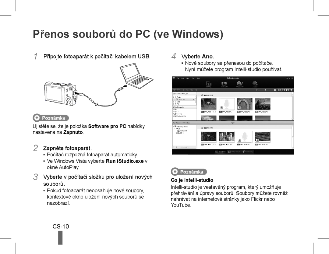 Samsung EC-WB650ZBPBZA, EC-WB650ZBPBE1, EC-WB660ZBDBE1, EC-WB650ZBPAE3, EC-WB650ZBPBIT Přenos souborů do PC ve Windows, CS-10 