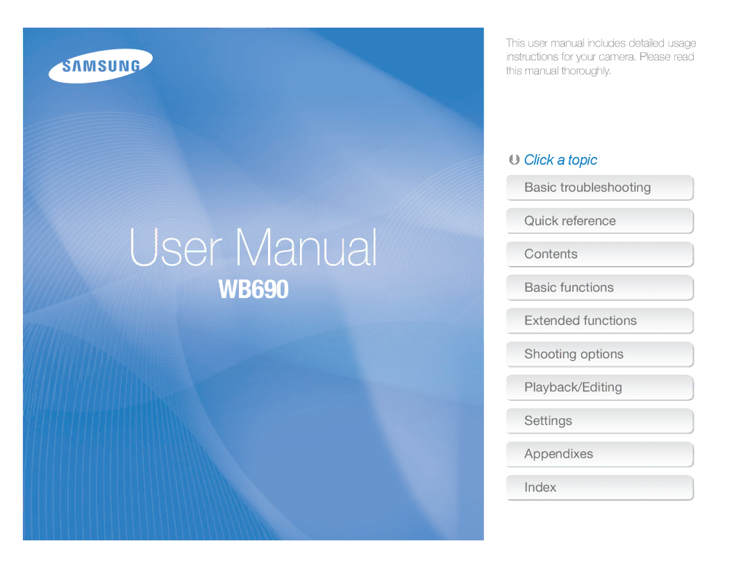 Samsung EC-WB690ZBPBRU, EC-WB690ZBPBE1, EC-WB690ZBPBE2 manual 