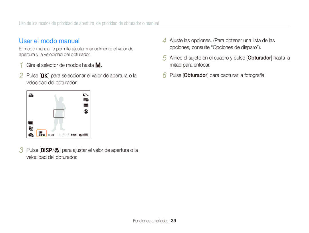 Samsung EC-WB690ZBPBE1 Usar el modo manual 