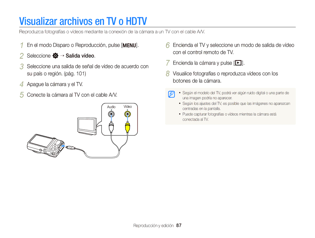 Samsung EC-WB690ZBPBE1 manual Visualizar archivos en TV o Hdtv 