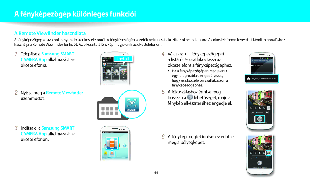 Samsung EC-WB700ZBPBE1, EC-WB800FFPBE3 Remote Viewfinder használata, Fénykép megtekintéséhez érintse meg a bélyegképet 