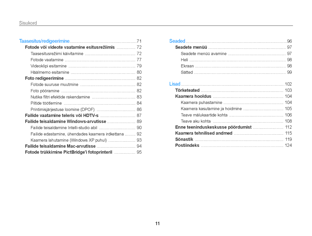 Samsung EC-WB700ZBPBE2 manual Taasesitusrežiimi käivitamine 