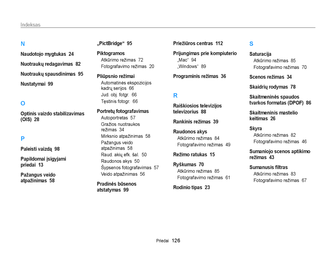 Samsung EC-WB700ZBPBE2 manual Autoportretas, Mirksnio atpažinimas 